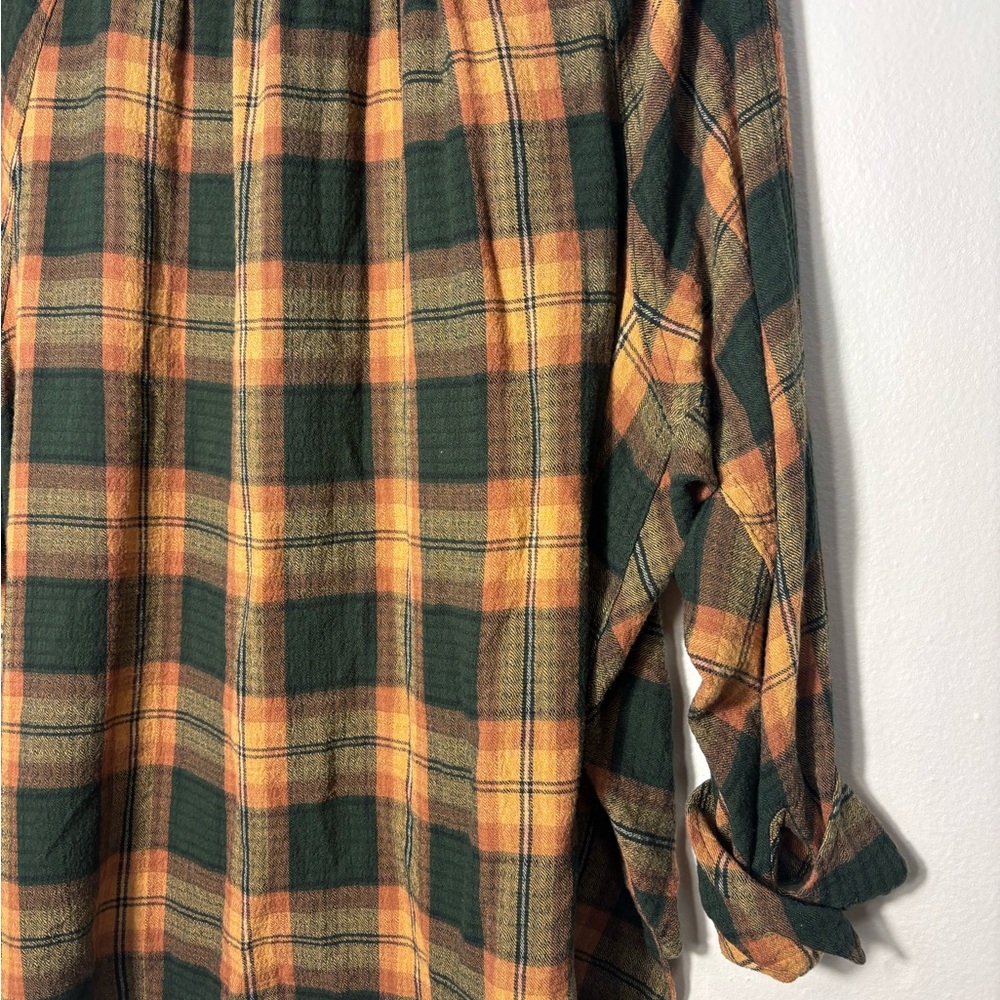 BDG Urban Outfitters Keanu Green Flannel Shirt - Picture 6 of 6